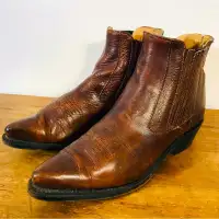 Vintage silver rebel cowboy leather boots