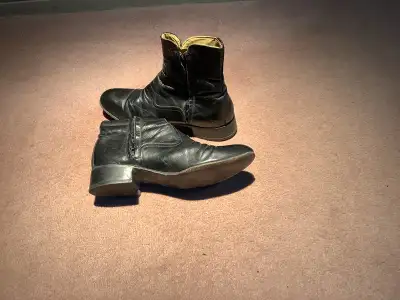 Black all leather dress boots, View more