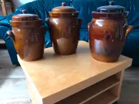 Pots en gres pour faire legumes fermentes/Clay pots