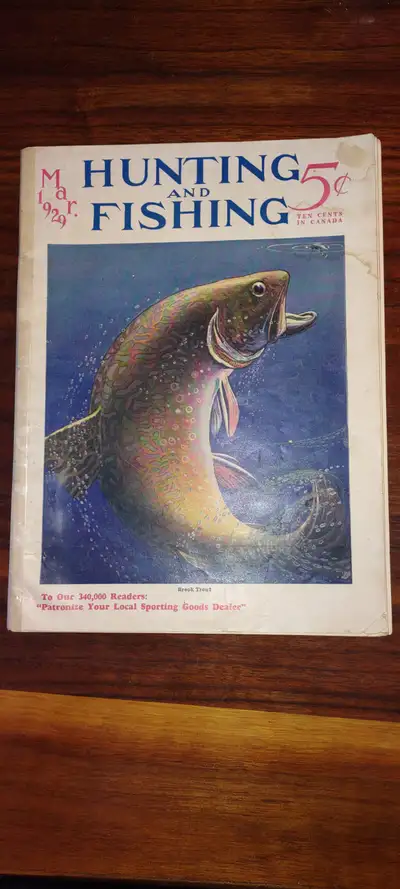 Original 1929 Hunting and Fishing Magazine. Almost 100 years old, View more