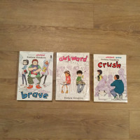 Set of 3 Graphic Novels - Crush, Awkward and Brave