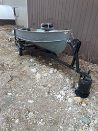 12 ft deep hull boat and trailer 