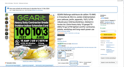 Rallonge électrique GEARit int/ext 100 pi., View more