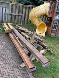 Free wood from dismtantled deck 