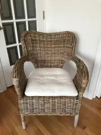 Chaise-fauteuil en rotin