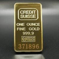 CREDIT SUISSE ingot 1 oz gold-plated gold bar !!!