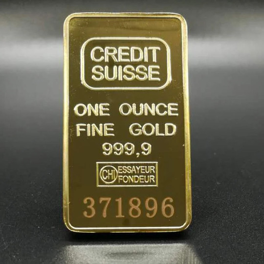 CREDIT SUISSE ingot 1 oz gold-plated gold bar !!! in Arts & Collectibles in Mississauga / Peel Region