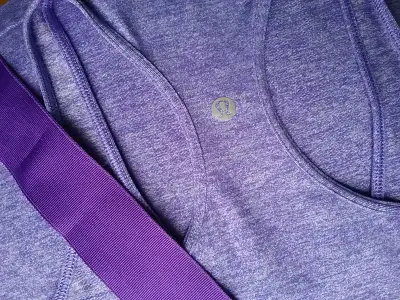 Lululemon Cool Racerback Tank - Heathered Power Purple Size 4, View more