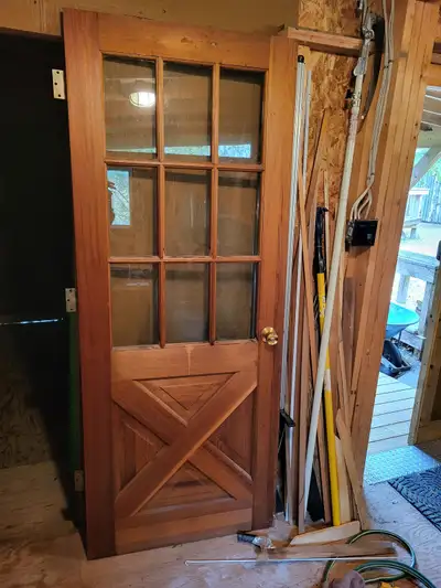 Farmhouse Cedar Doors - 9 Lite Cross Buck, View more