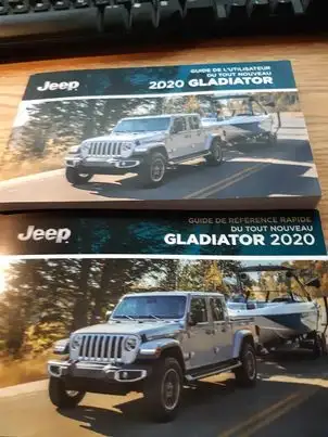 2 GUIDE DU PROPRIETAIRE POUR JEEP GLADIATOR 2020 FRANCAIS 20.00 REPENTIGNY