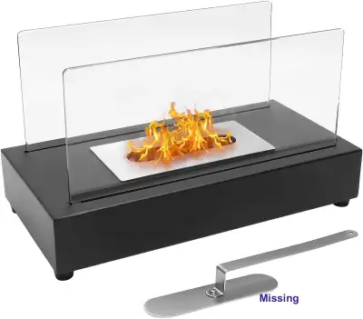 Tabletop Fire Pit Portable Bio Ethanol Fireplace Outdoor 14" Rea, View more
