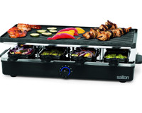 Raclette Indoor Electric Party Grill - 8 Person - color black