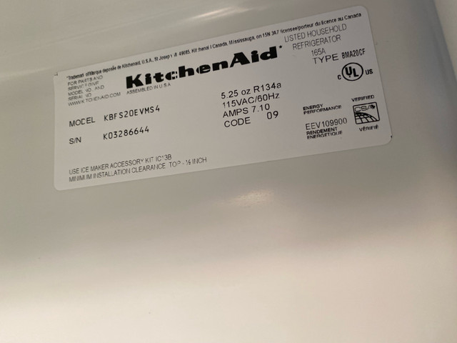  KitchenAid stainless steel three door fridge in Refrigerators in Cambridge - Image 4