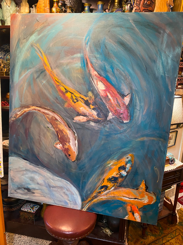 Acrylic On Canvas By Tanya Gardner 60" X 48" in Arts & Collectibles in Vancouver - Image 2