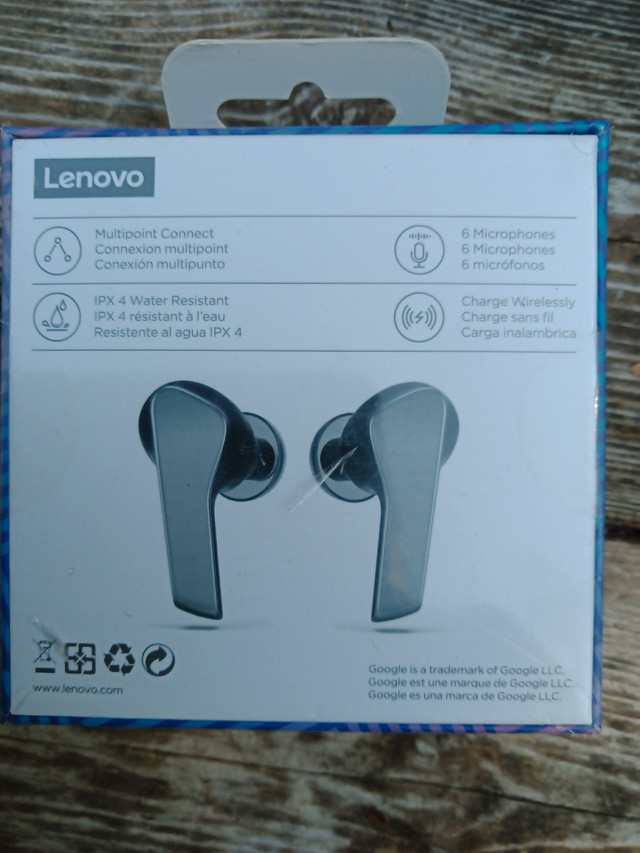 New Lenovo Smart Wireless Earbuds, ANC, USB-C in Headphones in Oshawa / Durham Region - Image 2