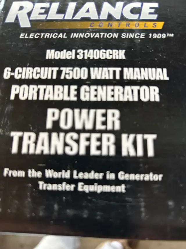 Reliance Protran generator manual transfer switch model31406CRK in Electrical in Kingston - Image 4
