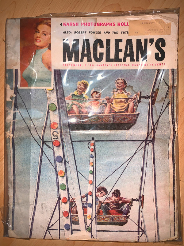 Maclean's Magazine, 15 September, 1956 in Arts & Collectibles in Fredericton