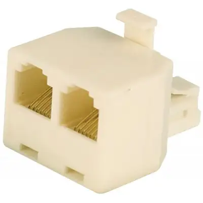 Adaptateur de téléphone séparateur Y de fil de ligne modulaire convertisseur L1 & L2 1 mâle, 2 femel...