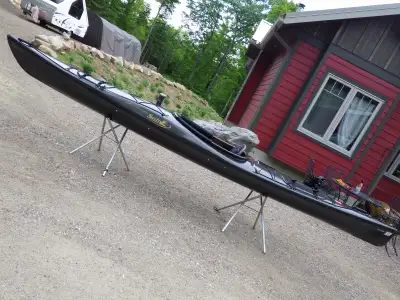 This kayak is in absolutely beautiful condition. The seat was rubbing against the hull on the inside...