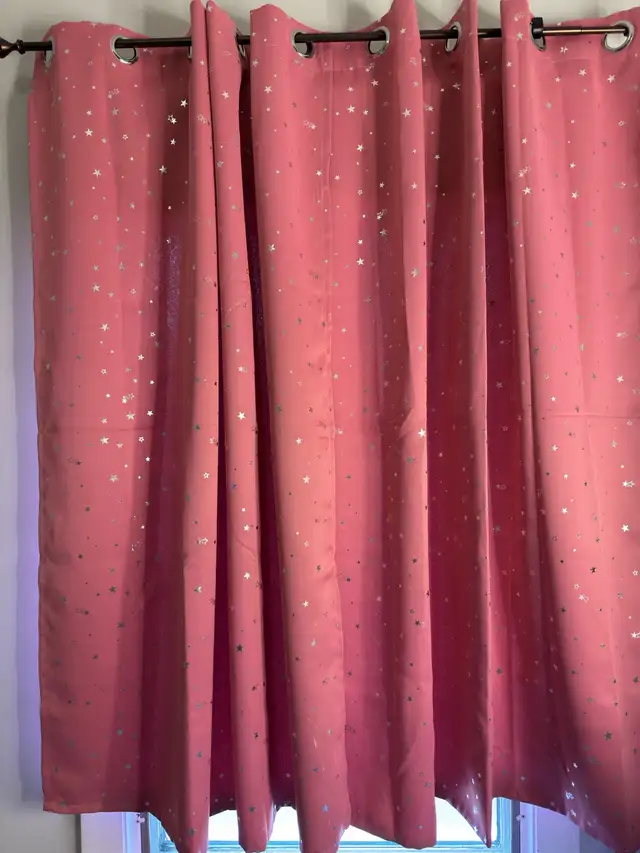 Dorm/baby room modern pink curtains (read below for dimensions) in Window Treatments in Markham / York Region - Image 6