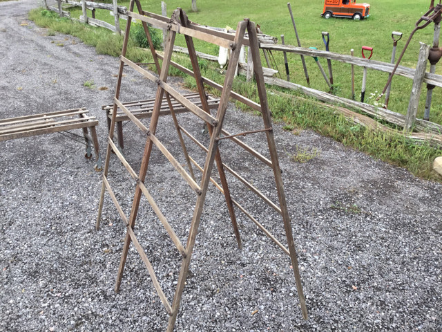 Vintage Wooden Folding Drying Rack $400 in Home Décor & Accents in Trenton - Image 2