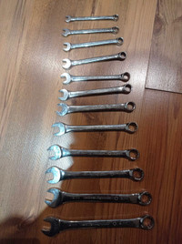 Mastercraft  combination wrench set, metric, 8-19mm