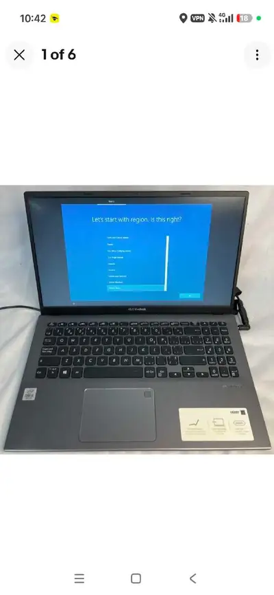 15" Asus Vivobook i5-10th gen, 8Gb ram, Windows 11 256ssd, View more