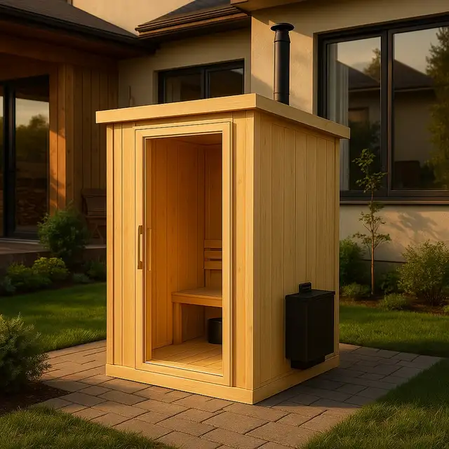Hand-Built Poplar Sauna – 2-Person Wood-Fired | $6000 | AB in Hot Tubs & Pools in Red Deer - Image 3