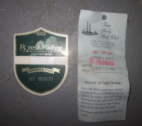 Vintage 1998-1999 SUDBURY Golf memorabilia club tickets