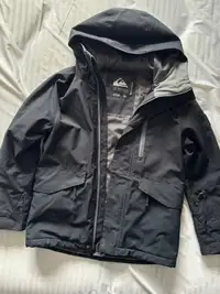 Quiksilver black ski jacket 12/M