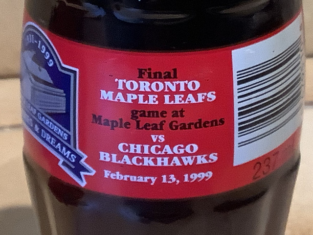 Toronto Maple Leafs Coke Bottles - Coca Cola Maple Leaf Gardens in Arts & Collectibles in Ottawa - Image 2