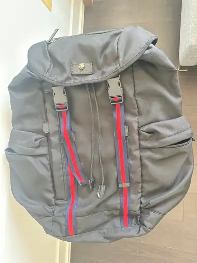 Authentic Gucci Technical Canvas Backpack - Black, View more