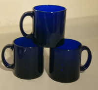 Vintage Cobalt Blue Libbey Glass Coffee Mug