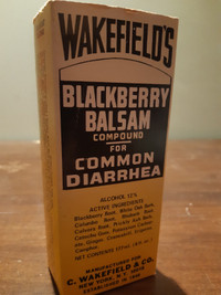 Vintage Wakefields blackberry balsam in original container