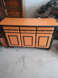 Orange and Black Dresser
