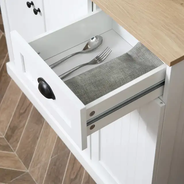 71" Kitchen Pantry Buffet with Hutch Storage Cabinet Microwave O in Hutches & Display Cabinets in Markham / York Region - Image 9