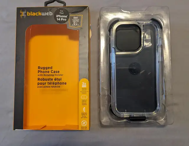 iPhone 14 Pro apple i phone blackweb black web phone cover  case in Cell Phones in City of Toronto - Image 2