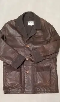 REDUCED: genuine leather man’s jacket / coat - medium