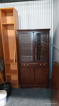 Vintage solid wood corner cabinet / buffet 