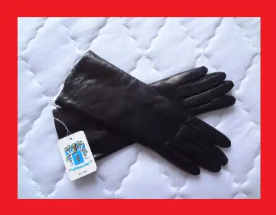 ** NEW ** Portolano Woman Leather Gloves with cashmere 7.5, View more