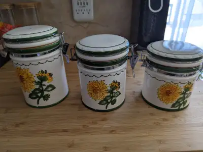 Ceramic Storage Jars with Lids (Vintage), View more