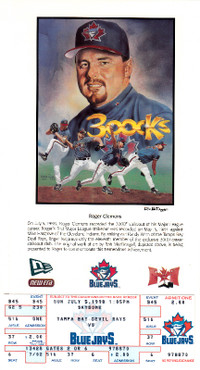 1998 Toronto Blue Jays Roger Clemens 3000th Strikeout Ticket +
