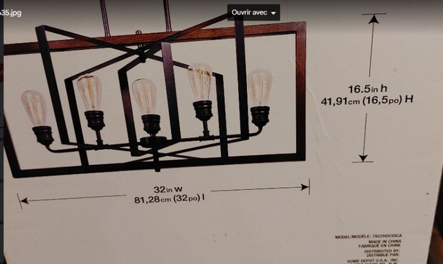 Lampe suspendue vintage dans Éclairage intérieur et plafonniers  à Ville de Montréal - Image 3