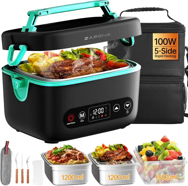 90, Heated Lunch Box Cordless Electric, 2.4L Capacity414907431052257280