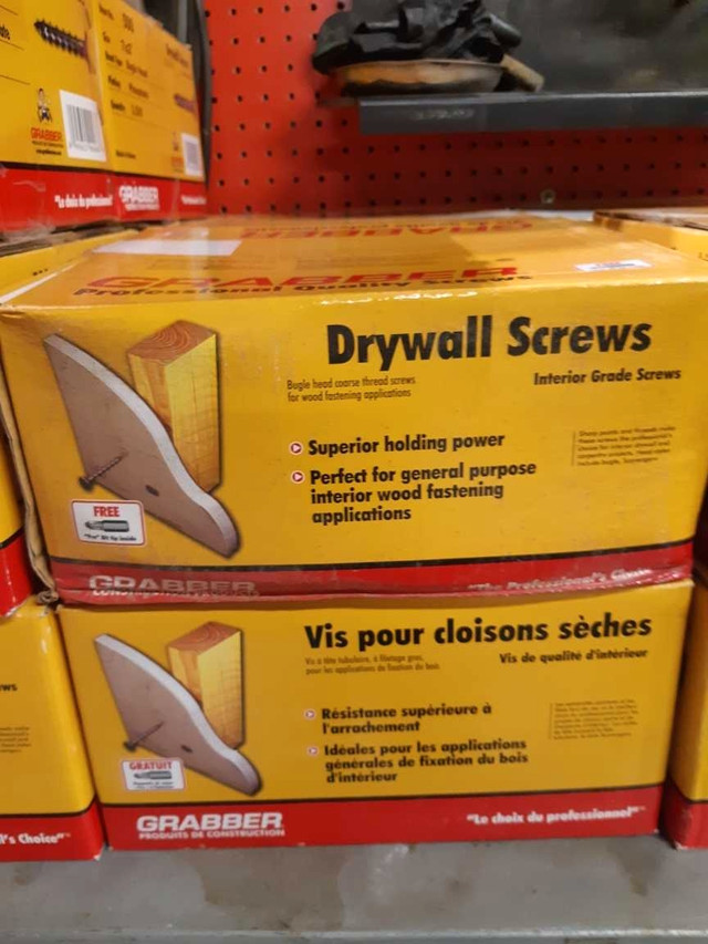 Grabber Drywall Screws New boxes in Hardware, Nails & Screws in Red Deer