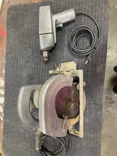 Skilsaw and 3/8” drill, View more