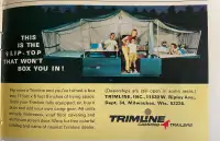 1965 Trimline Camping Trailers Original Ad 