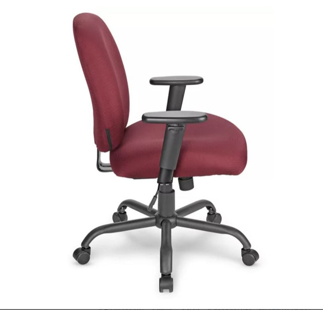 Fabric Office Chair - Burgundy, Round Back in Chairs & Recliners in City of Toronto - Image 2