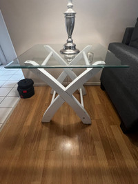 Set of glass end tables 