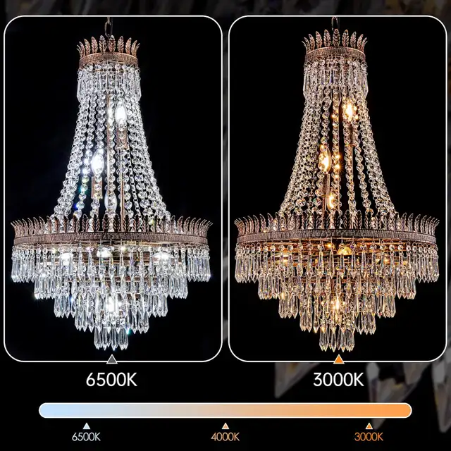 TOCHIC Crystal Chandelier, 7 Lights French Empire Crystals Chand in Indoor Lighting & Fans in City of Toronto - Image 6